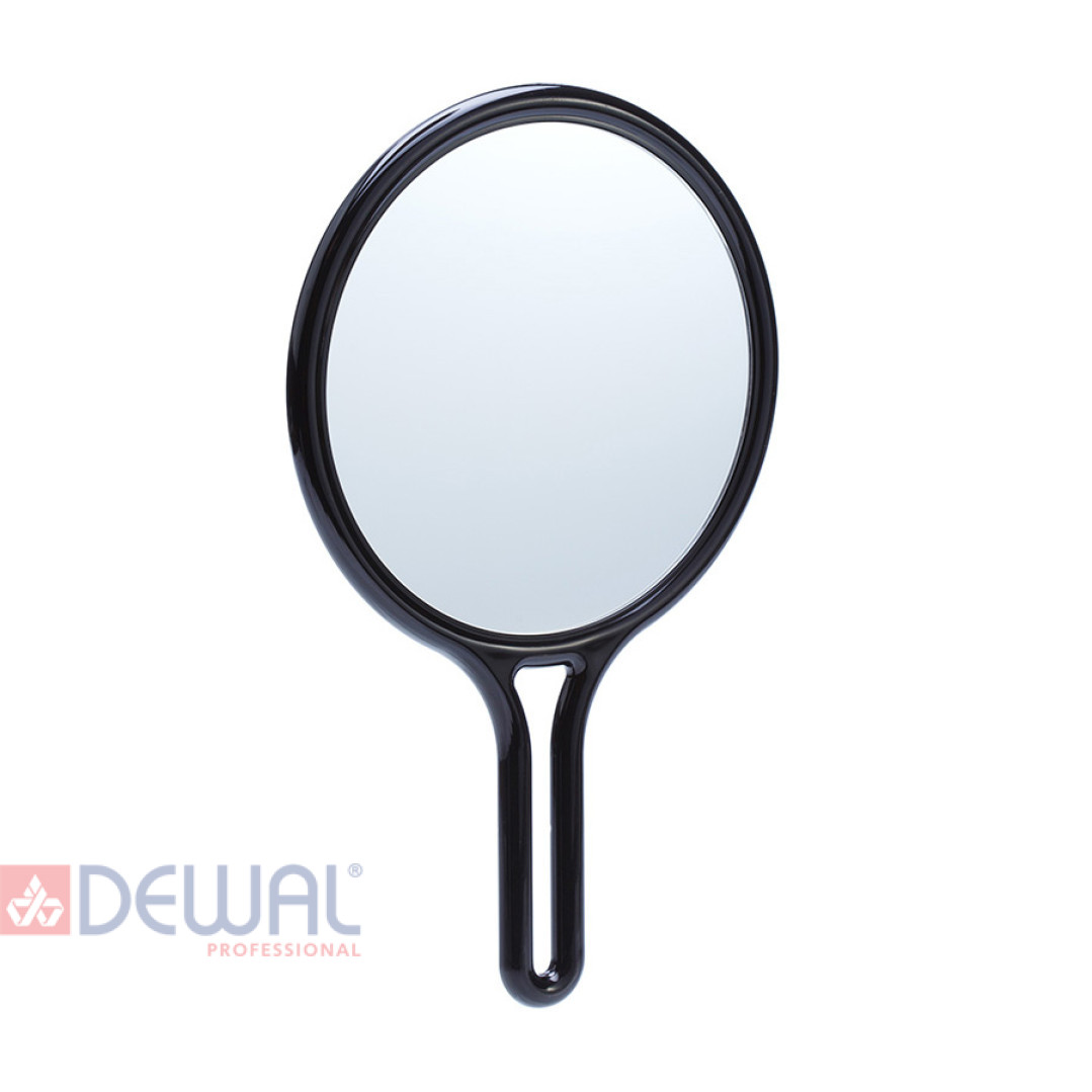 Зеркало с ручкой (26 х 16 см) DEWAL MR-61 black