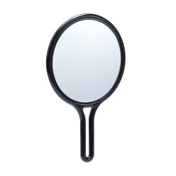 Зеркало с ручкой (26 х 16 см) DEWAL MR-61 black