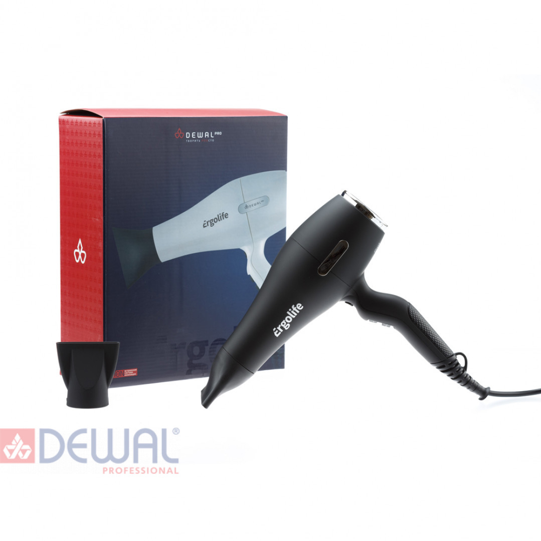Фен 2200 Вт ErgoLife DEWAL 03-001 Black Фен 2200 Вт ErgoLife DEWAL 03-001 Black
