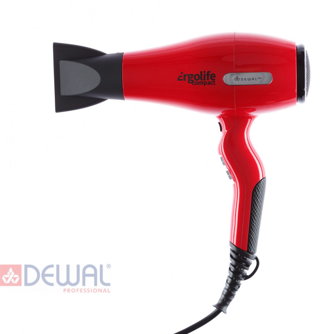 Фен 2000 Вт ErgoLife Compact DEWAL 03-002 Red Фен 2000 Вт ErgoLife Compact DEWAL 03-002 Red
