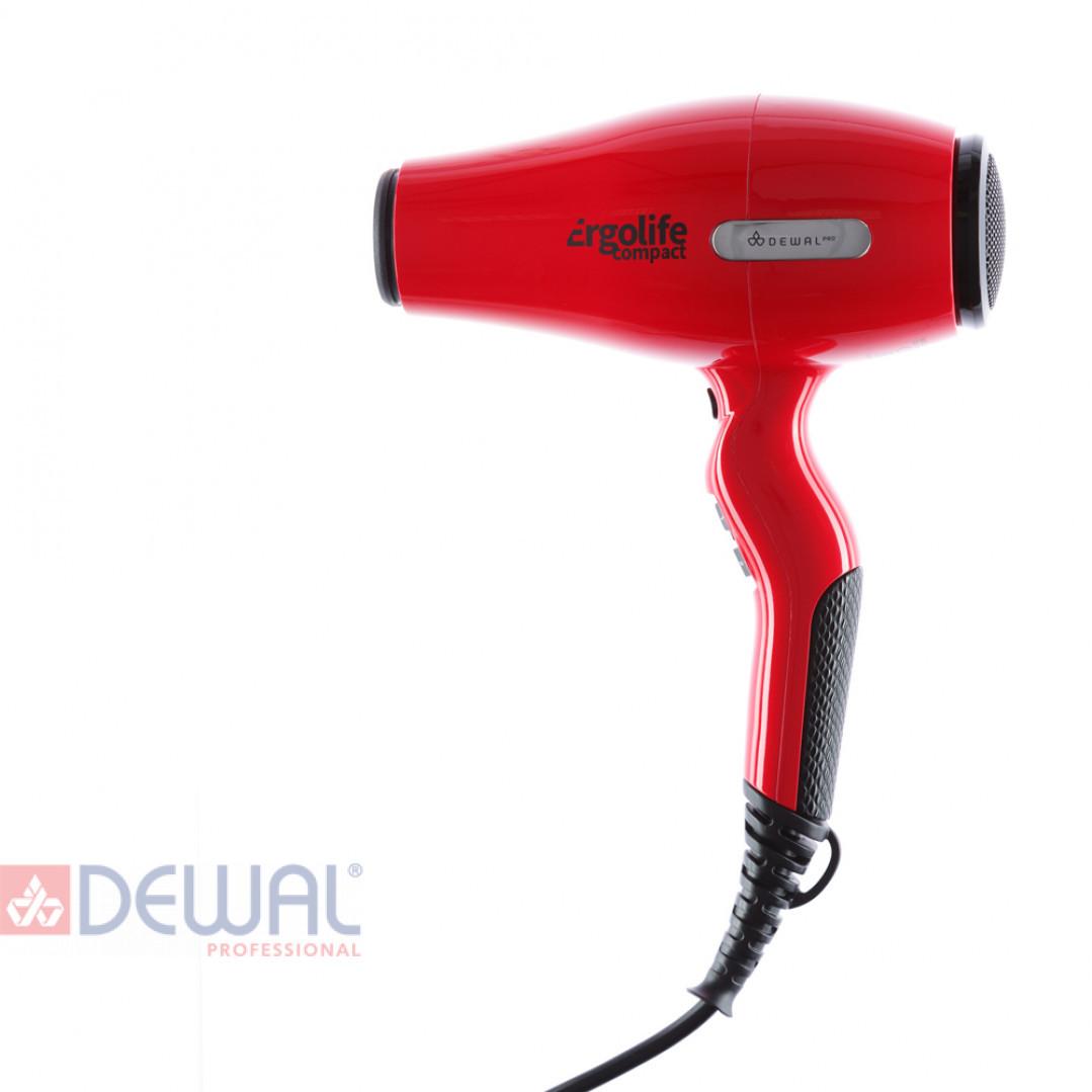Фен 2000 Вт ErgoLife Compact DEWAL 03-002 Red Фен 2000 Вт ErgoLife Compact DEWAL 03-002 Red