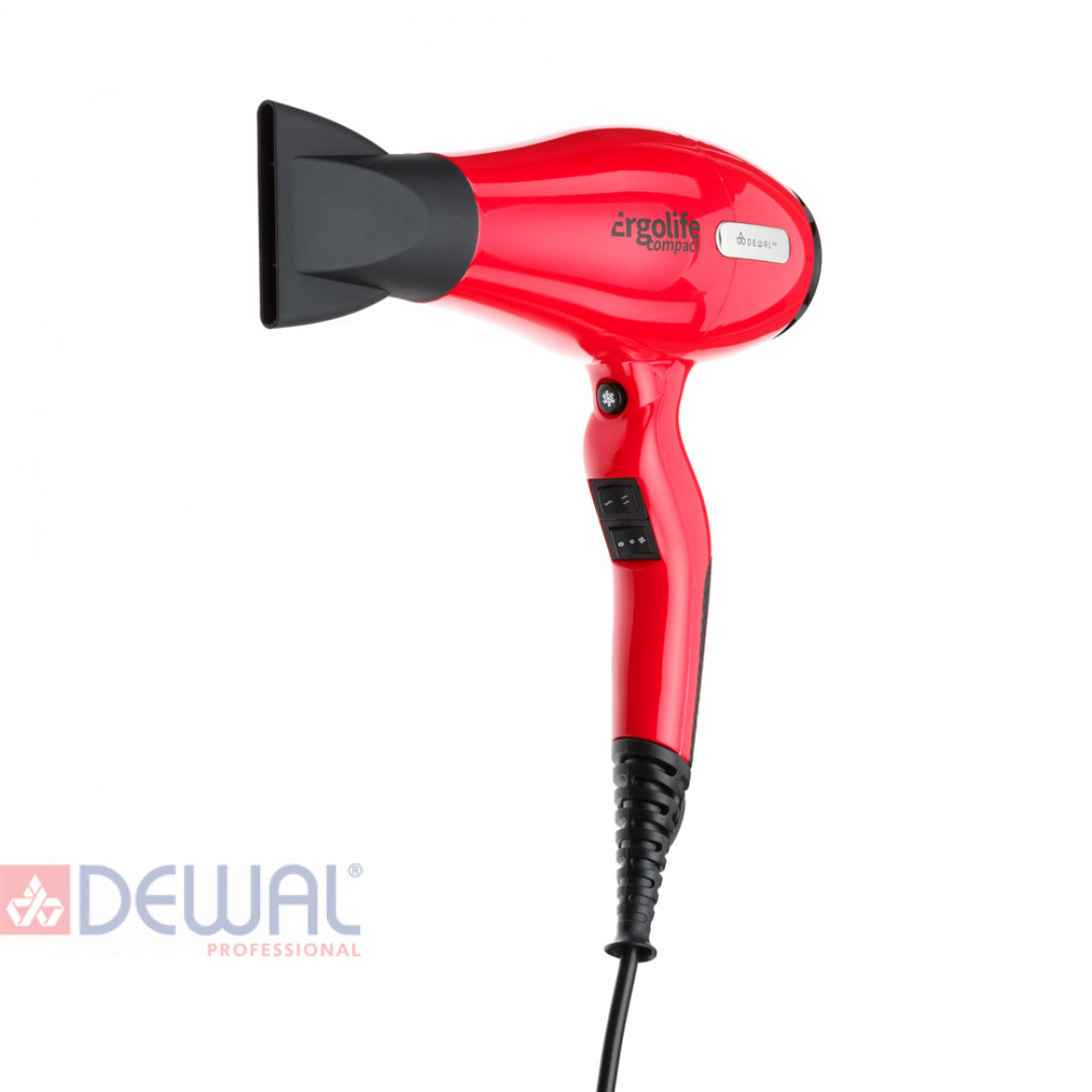 Фен 2000 Вт ErgoLife Compact DEWAL 03-002 Red Фен 2000 Вт ErgoLife Compact DEWAL 03-002 Red