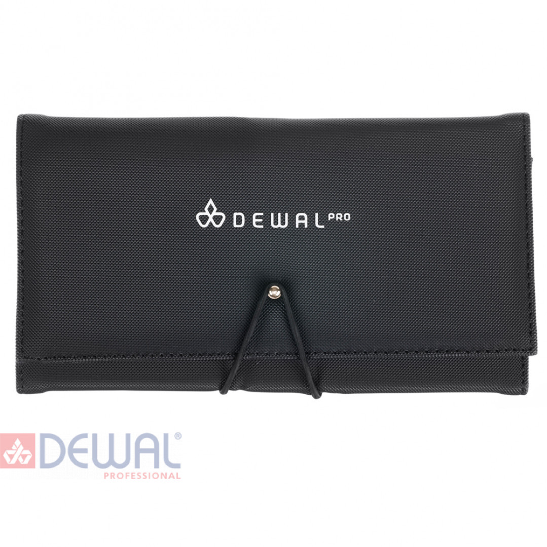 Набор расчесок  в черном чехле, черный,  8 шт. DEWAL SET10159