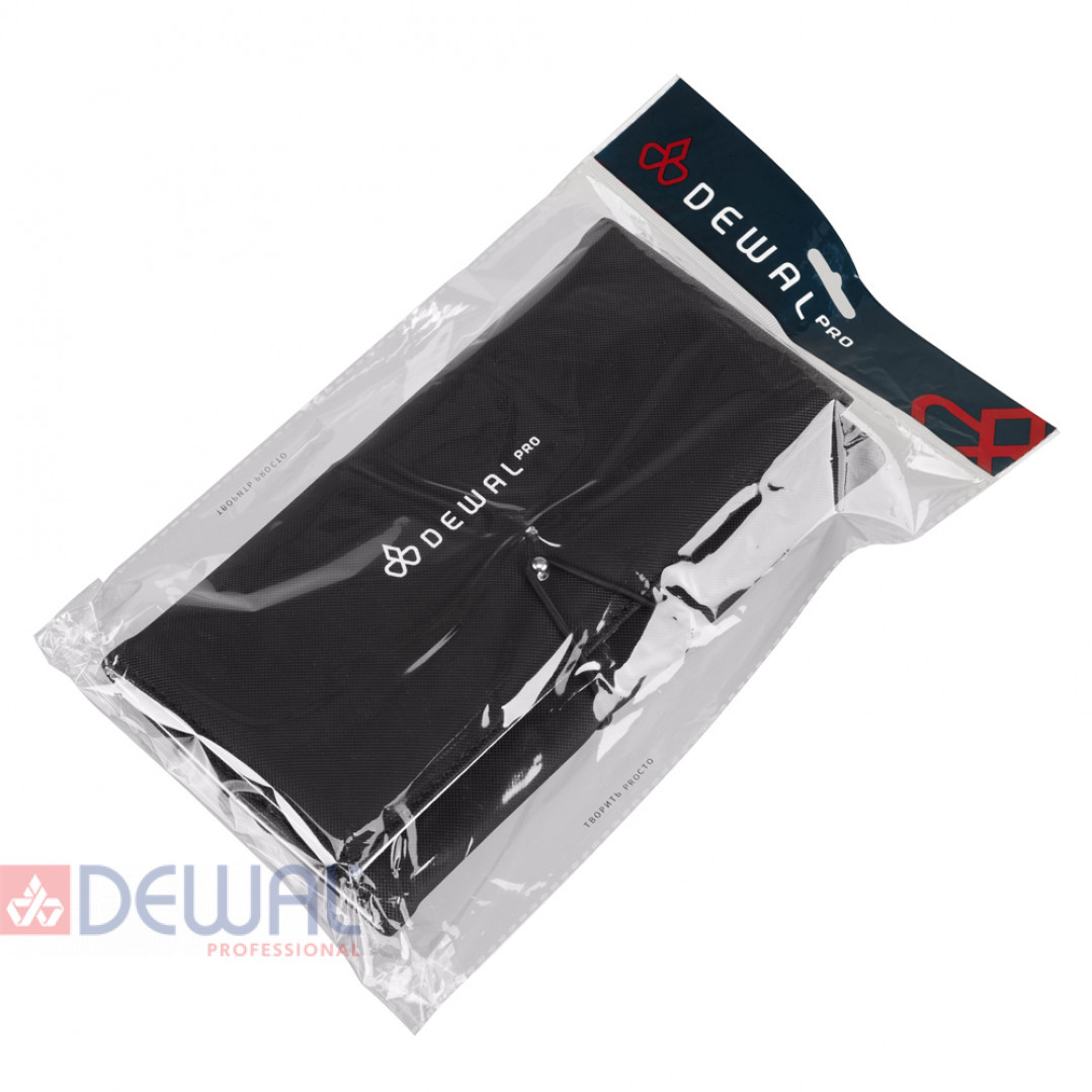 Набор расчесок  в черном чехле, черный,  8 шт. DEWAL SET10159