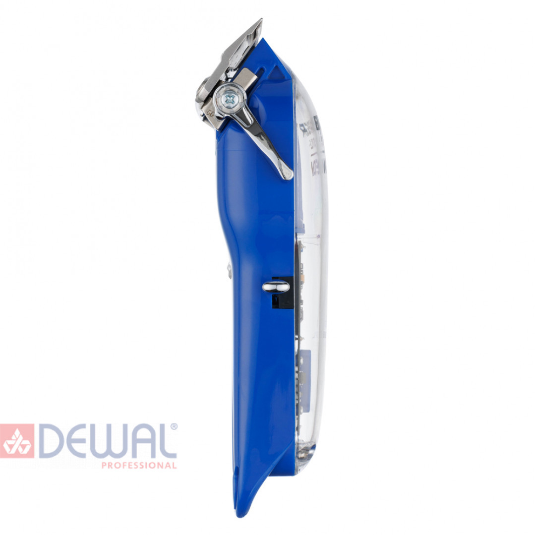 Машинка для стрижки NEON BLUE, аккум\сет, 6000 об\мин, нож 45 мм, 0,8 - 2,0 мм, 6 нас DEWAL 03-081 Blue