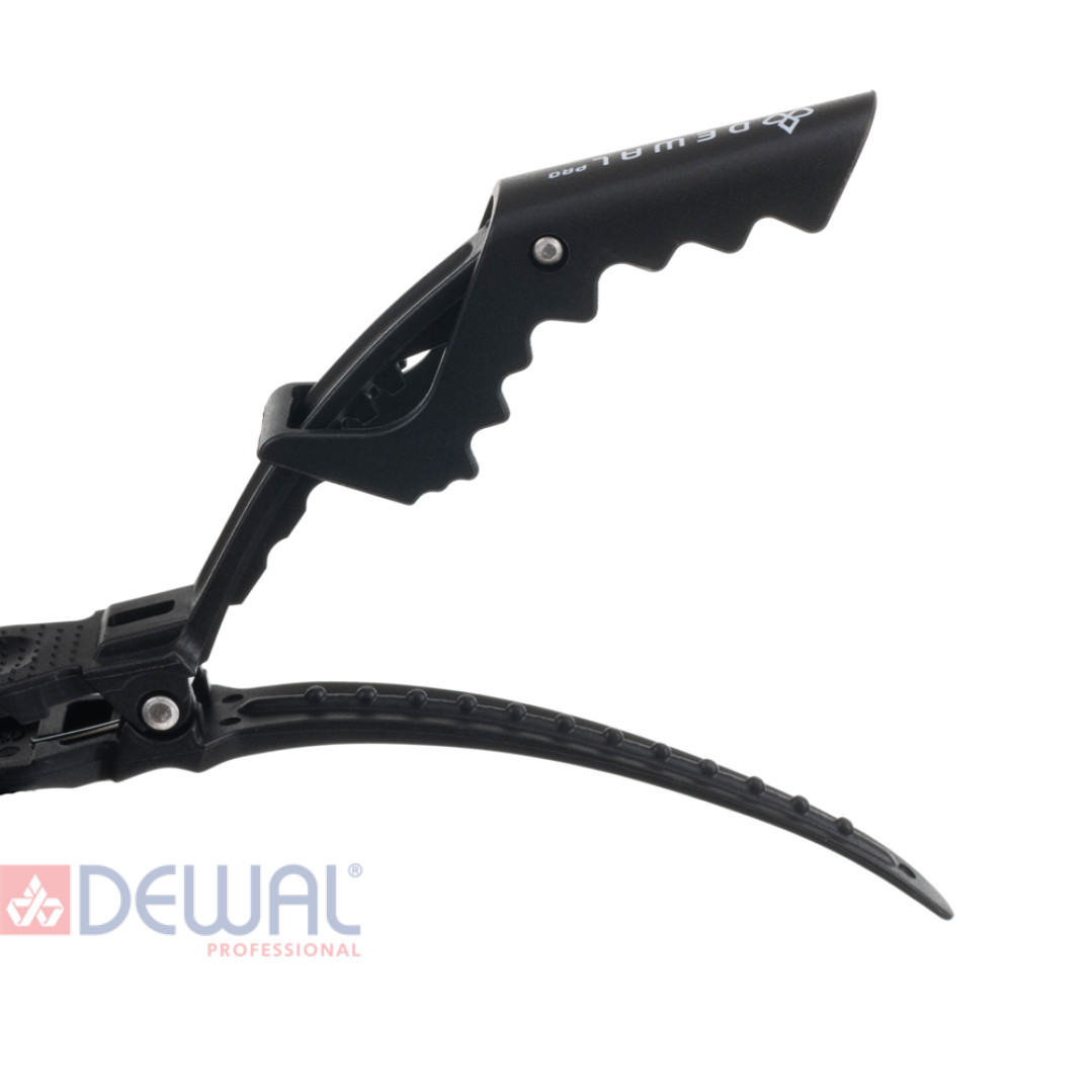 Зажим для волос, черный, карбон, 11,2 см 6 шт/уп DEWAL CL-36859