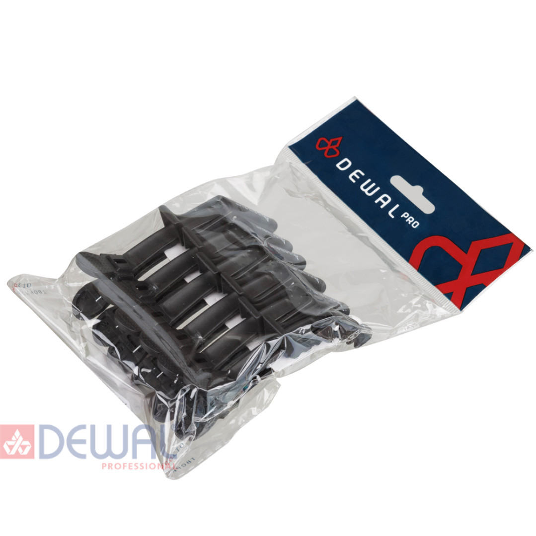 Зажим для волос, черный, карбон, 11,2 см 6 шт/уп DEWAL CL-36859