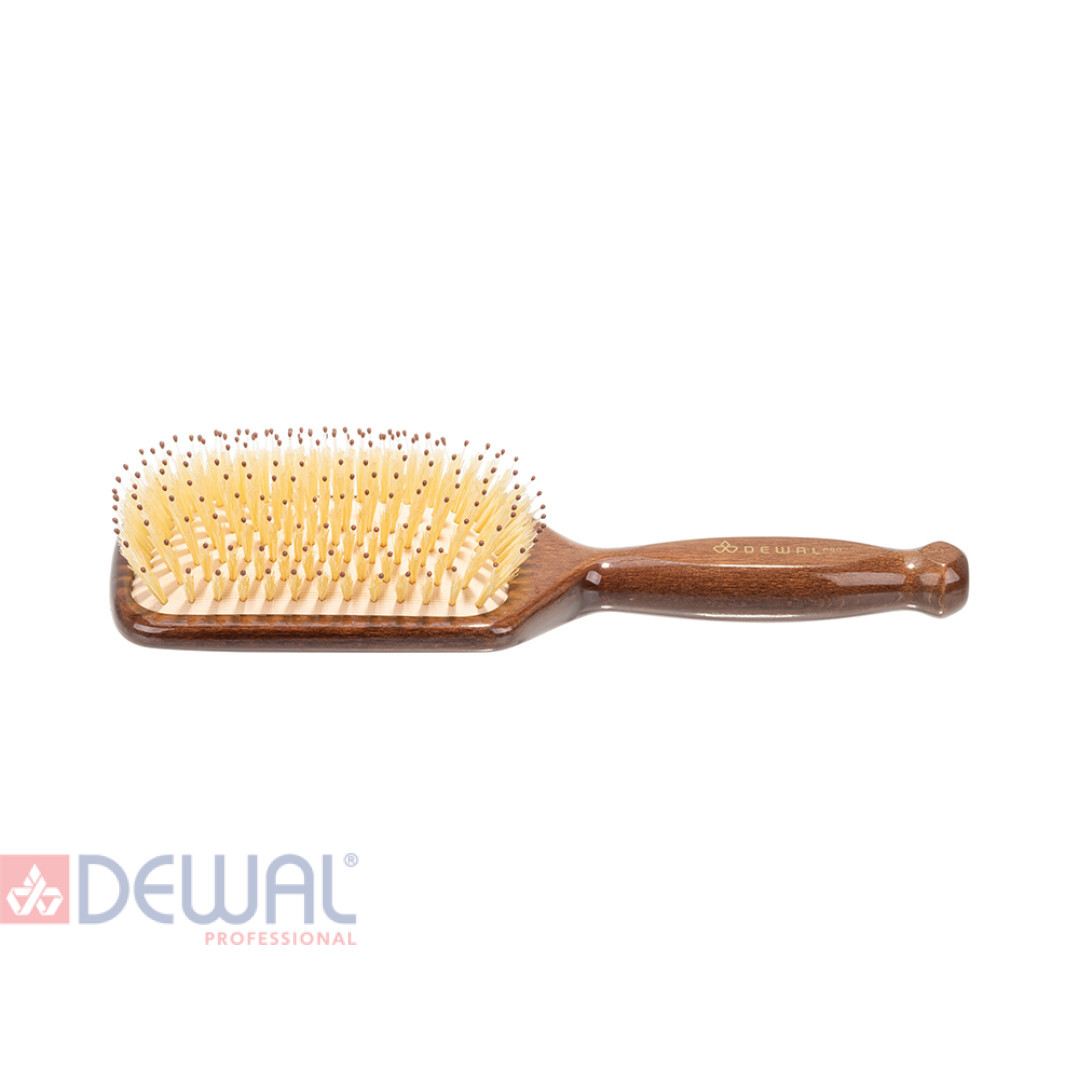 Щетка массажная прямоугольная широкая с нейлоновым штифтом 11 рядов SOFT DEWAL SOFT360