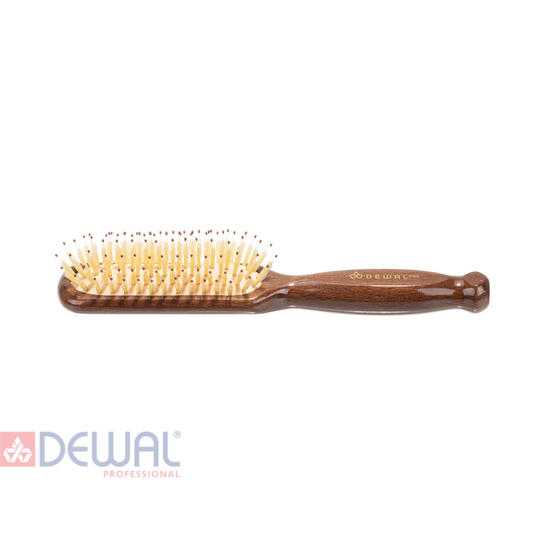Щетка массажная прямоугольная узкая с нейлоновым штифтом 7 рядов SOFT DEWAL SOFT120