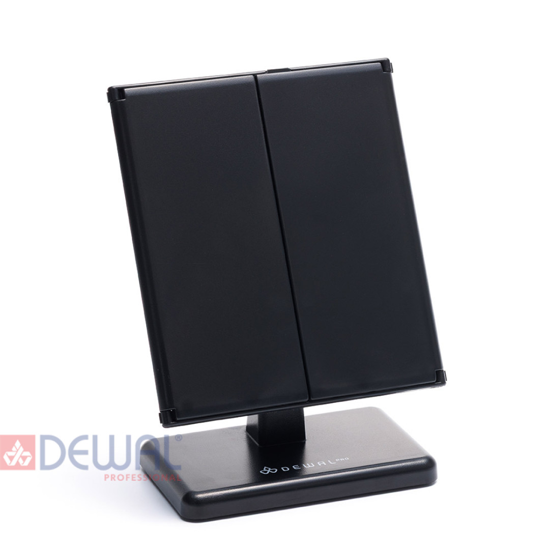 Зеркало настольное складное трехстворчатое, цвет черный DEWAL MR-7014