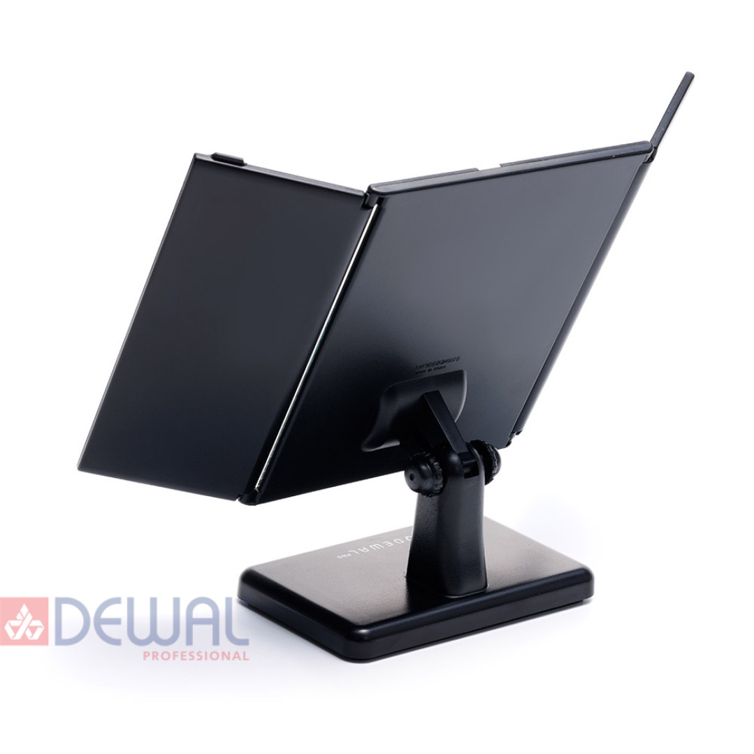 Зеркало настольное складное трехстворчатое, цвет черный DEWAL MR-7014