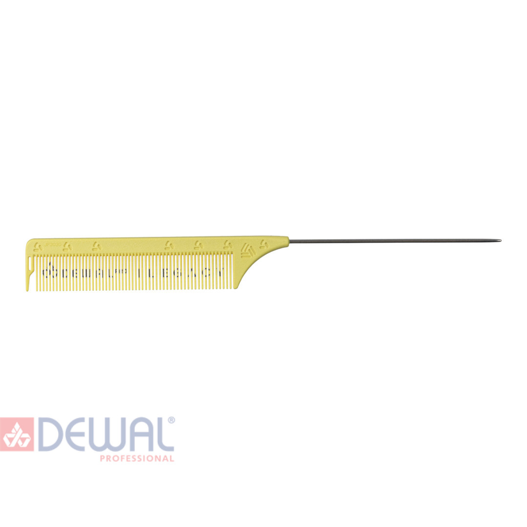 Расческа рабочая DEWAL LEGACY с хвостиком 219 мм желтая LD-2020