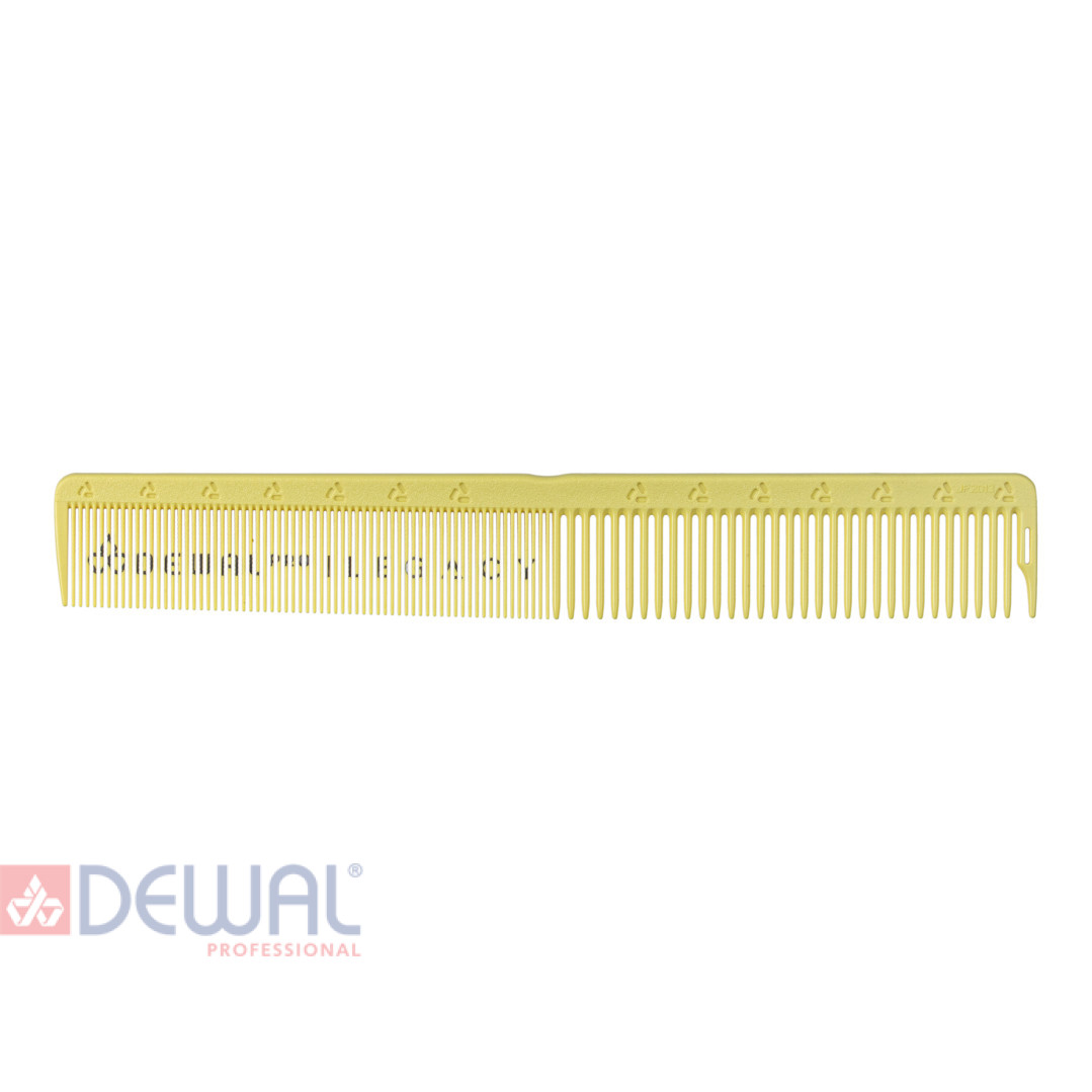 Расческа рабочая DEWAL LEGACY комбинированная 190 мм желтая LD-2013