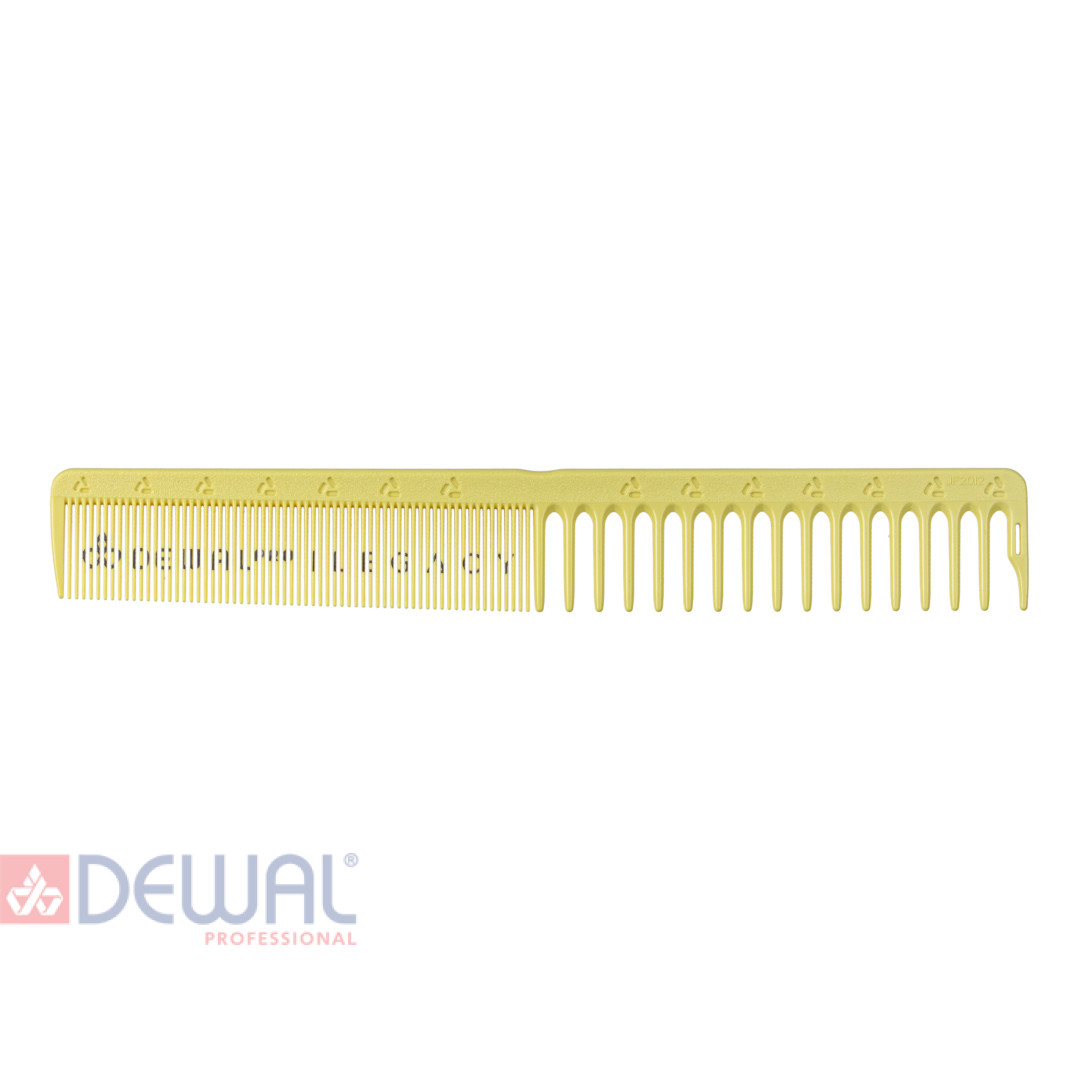 Расческа рабочая DEWAL LEGACY комбинированная 185 мм желтая LD-2012